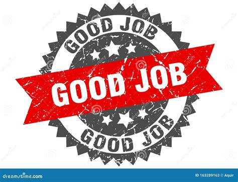 Good Job Round Grunge Stamp Good Job Stock Vector Illustration Of