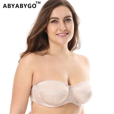 abyabygo 2017 womens push up strapless bra underwear plus size invisible bra summer thin