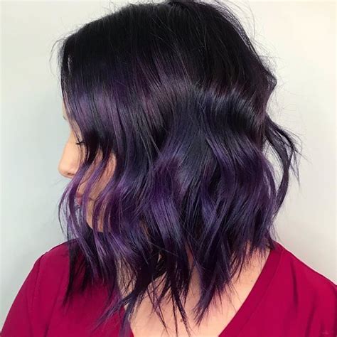 Image Result For Subtle Dark Purple Hair Dark Hair Hair Color Purple
