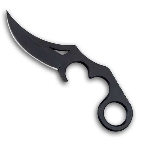 Stealth Assassin Karambit Thick Steel Black Karambits Minimalist