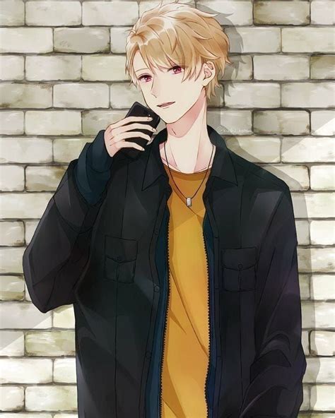 Hope You Smiled Today 🌻 Blonde Anime Boy Cute Anime Guys Handsome
