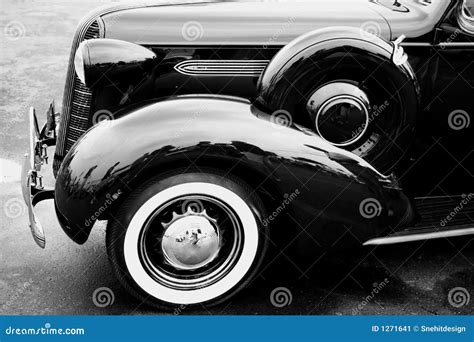 Black Classic Car Stock Image Image Of Engine Mechanic 1271641