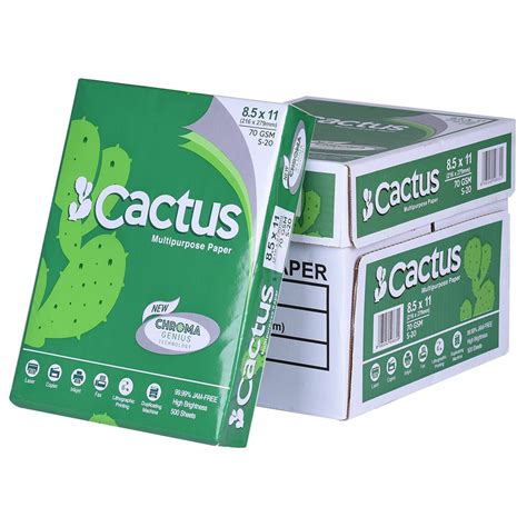 Cactus Bond Paper 1 Ream 500 Sheets Per Ream Shopee Philippines