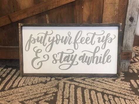 Put Your Feet Up And Stay Awhile Guest Room Sign Guest Room Decor