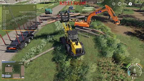 Farming Simulator 19 Logging In Forest Youtube