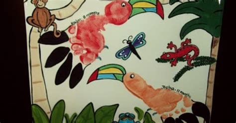Footprint Toucans Handprint Animals Crafts For Kids Pinterest