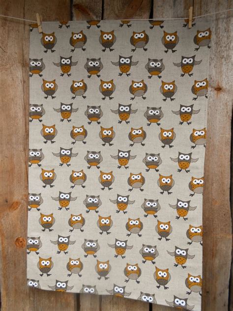 Owl Lovers T Owl Towel Woodland Linen Towel Tea Towel Etsy
