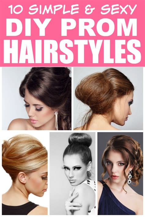 Here is a cute and simple short hair updo you can do yourself. 10 easy DIY prom hairstyles
