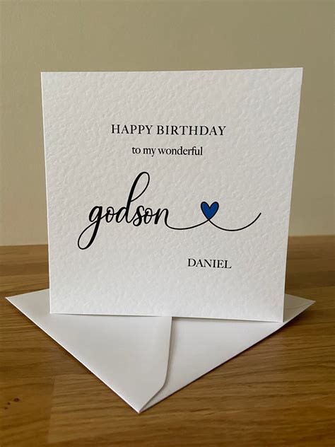 Personalised Godson Birthday Card Customised Godson Birthday Etsy