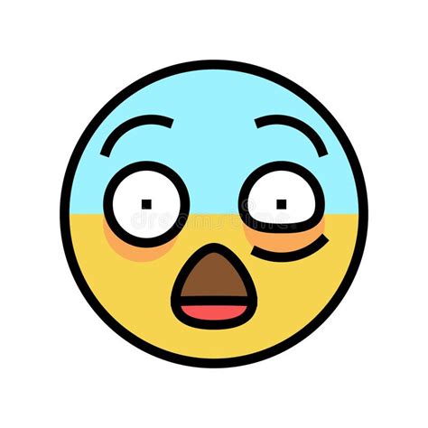 Omg Emoji Color Icon Vector Illustration Stock Vector Illustration Of