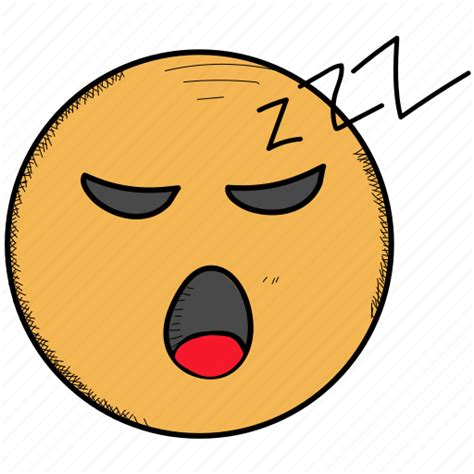 Emoticon Face Mouth Open Sleeping Snoring Zzz Icon