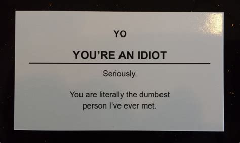Youre An Idiot Offensive Business Cards 10 Pack Supercar Shirts