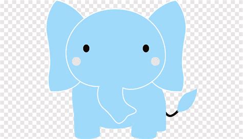 Baby Elephant Blue Marine Mammal Png Pngegg