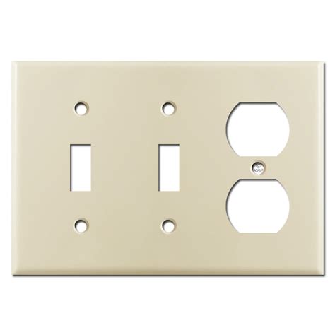 2 Toggle Duplex Switch Plate Ivory Kyle Switch Plates
