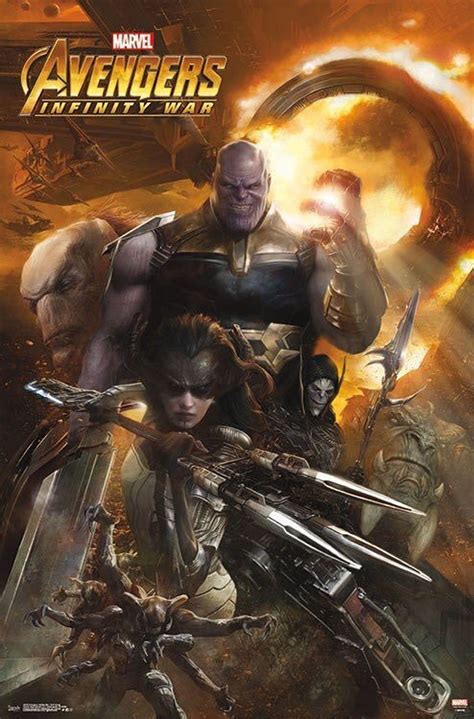 Vengadores Infinity War Póster Con La Orden Negra De Thanos Hobby