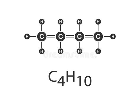 Vector Butane Chemical Compound Molecular Formula C4h10 Stock Vector