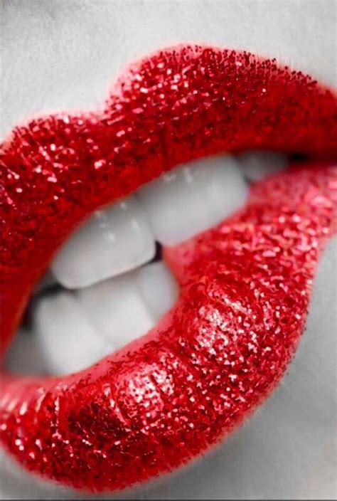 Red Love Lips Sweet Lips Lipstick Art Blue Lipstick Lip Biting