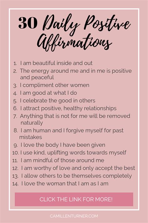 30 Daily Positive Affirmations Daily Positive Affirmations Positive