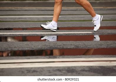 Running Mans Naked Legs Jogging Shoes Stock Photo Shutterstock