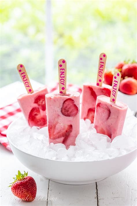 Strawberry Yogurt Popsicles Saving Room For Dessert