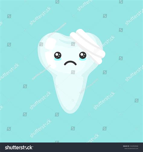 broken tooth emotional face cute colorful stock vector royalty free 1932858968 shutterstock