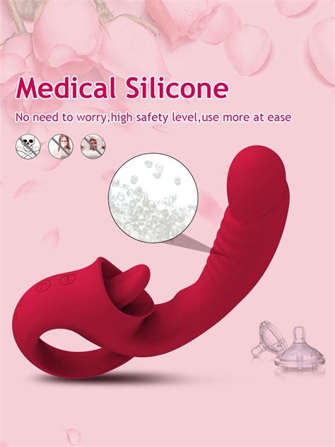 Realistic Dildo Vaginal Health Vibrators Vibrating With Clit Tongue Licking G Spot Stimulator