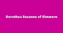 Dorothea Susanne of Simmern - Spouse, Children, Birthday & More