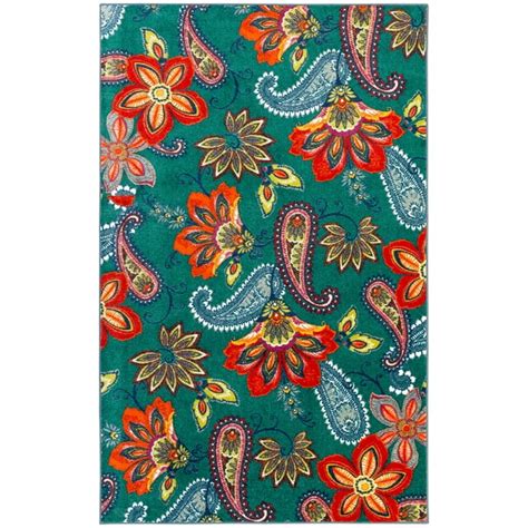 Mohawk Home New Wave Whinston Multi Printed Area Rug 76x10 Teal