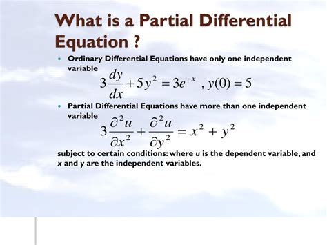 Ppt Introduction To Partial Differential Equations Powerpoint