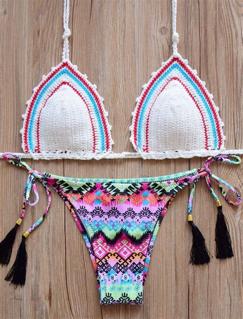 handmade crochet triangle two piece bikini bikinis crochet swimwear monokini swimsuits