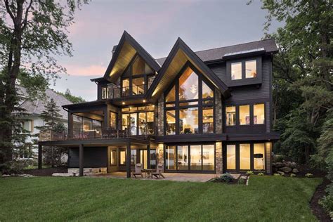 Rustic Contemporary Lake House With Privileged Views Of Lake Minnetonka Modern Lake House