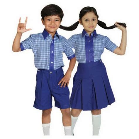 Blue And Sky Blue Checks School Kids Uniform At Rs 735set In Mysore