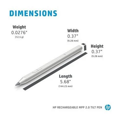 Hp Mpp 20 Rechargeable Tilt Pen With Usb C 30 Days Battery Life And