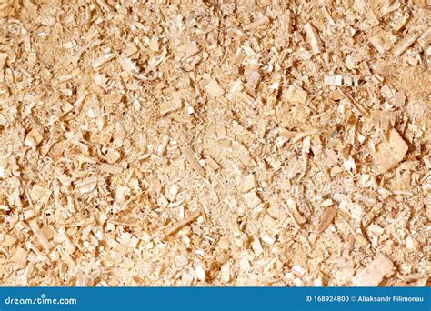 Abstract Wooden Shavings And Sawdust Texturebackground Stock Photo