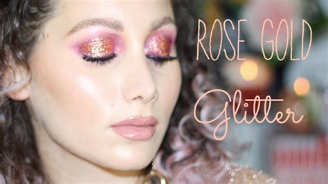 Rose Gold Glitter Tutorial Makeup Natalizio Youtube