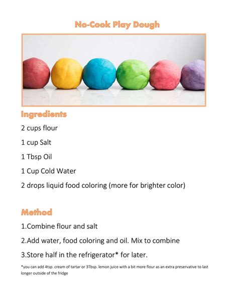 Fun And Easy Playdough Recipe Without Cooking Make Playdough In Minutes