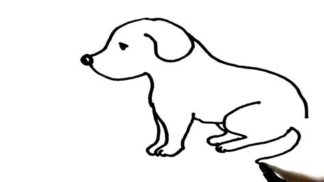 How To Draw Puppy Step By Step For Children Kids Beginners Youtube