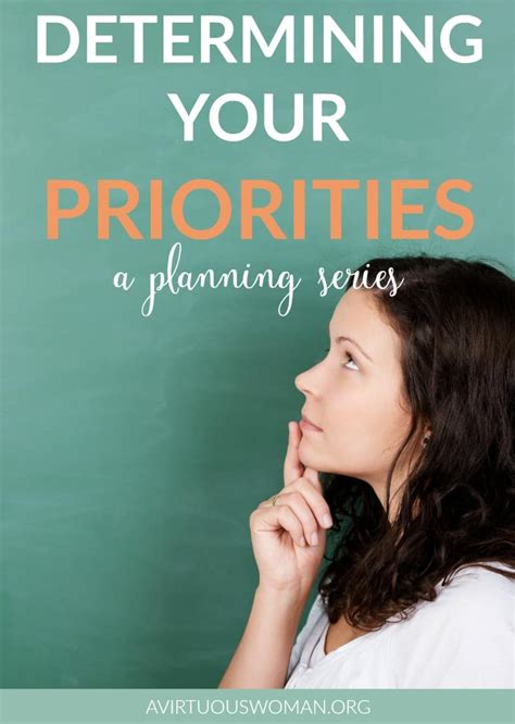 Planning 101 How To Determine Your Priorities A Virtuous Woman A