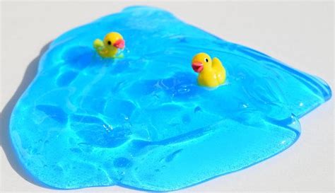 Ducks In A Pond Clear Blue Slime W 2 Duck Charms Borax Free Etsy In