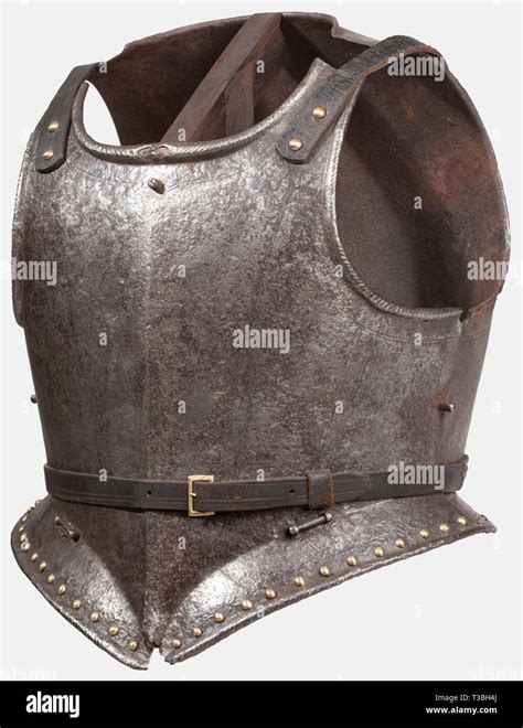 A German Heavy Cuirass Circa 1620 Heavy Ridged Breastplate With Strong