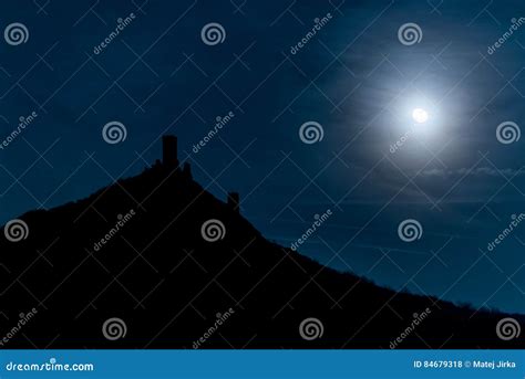 Fairytale Castle In Moonlight Stock Photo Image Of Forest Dramatic