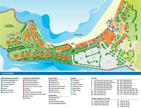 Resort Map Divi Little Bay Beach Resort Stmaarten