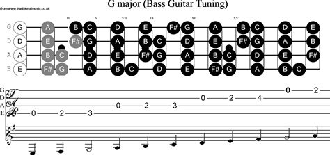Bass Guitar Scale G