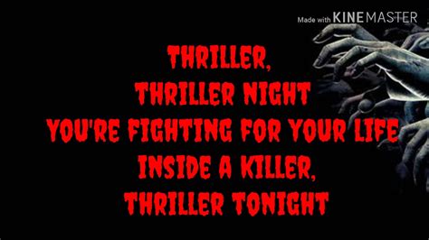 Michael Jackson Thriller Lyrics Youtube