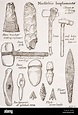Neolithic Implements. Weapons, tools Stock Photo: 7056374 - Alamy