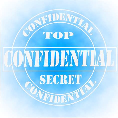 Confidential Top Secret Sign Symbol Or Stamp Stock Illustration