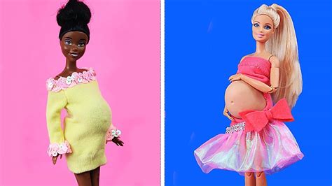 9 Super Easy Tricks How To Make Pregnant Dolls 🤰 Diy Barbies Hacks In 2022 Pregnant Barbie