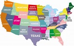 Bundesstaaten Der Usa Karte