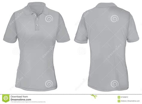 Grey Polo Shirt Template
