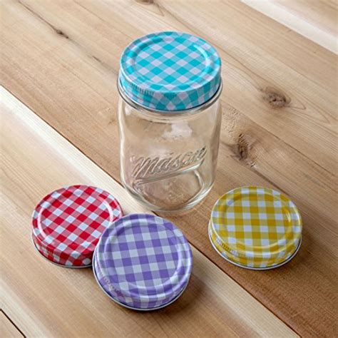 lily s home® decorative canning lids for mason ball jars assorted 4 colors garden